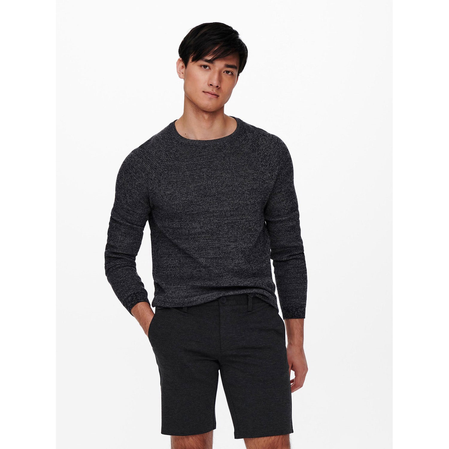 ONLY & Sons  Dennis 12 Structuur Raglan Crew Neck Knit