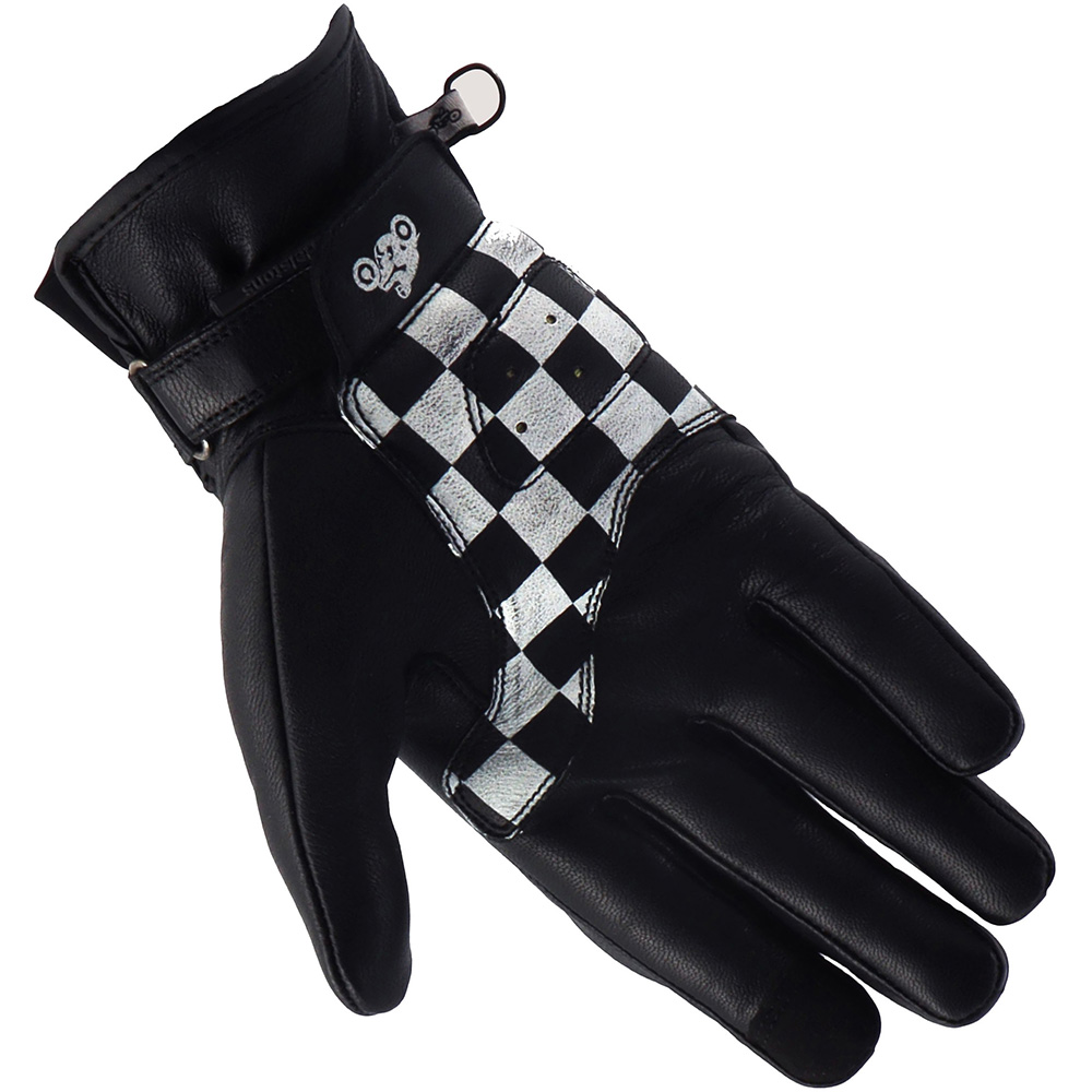 Helstons - Gants Line Noir / Orange / Blanc