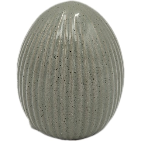Rillet porcelænsæg 8,6x8 cm - grøn