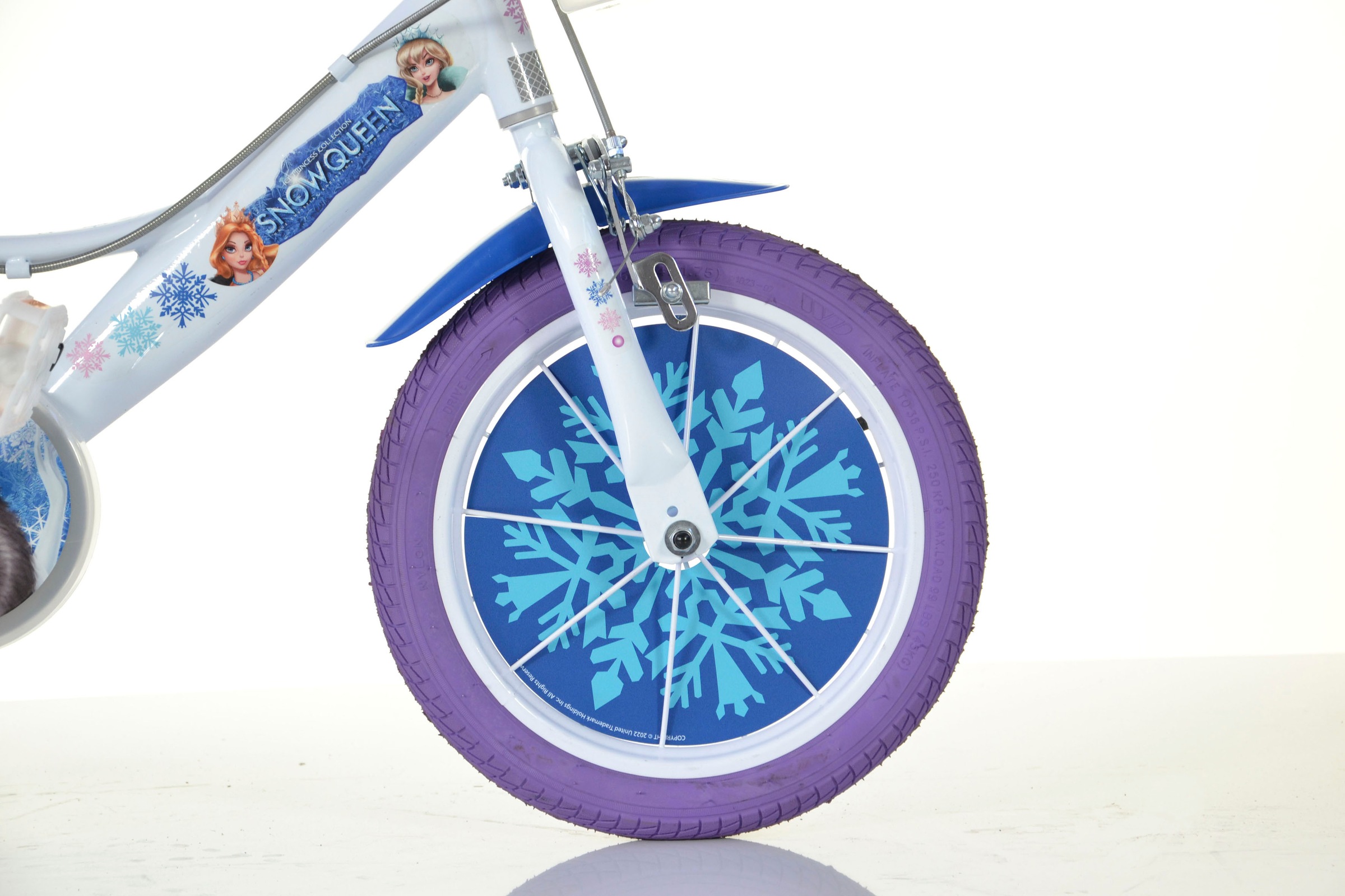 Dino Kinderfahrrad »Snow Queen Eiskönigin« 1 Gang mit Stützrädern, Korb und Puppensitz