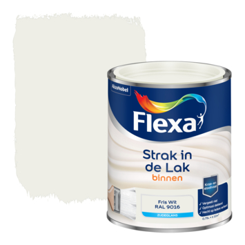 Flexa Strak in de Lak binnenlak zijdeglans RAL 9016 friswit 750 ml