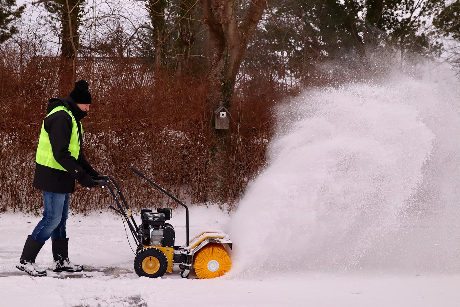 Texas Handy Sweep 619TG 3in1 179ccm Kehrmaschine Benzin mit Schneeschild Schneeschieber Laubsammler Fangkorb Schneefräse Schneeräumer mit Antrieb Radantrieb | 60cm | 4,8PS | 4Takt | 3xVor.1xRück.