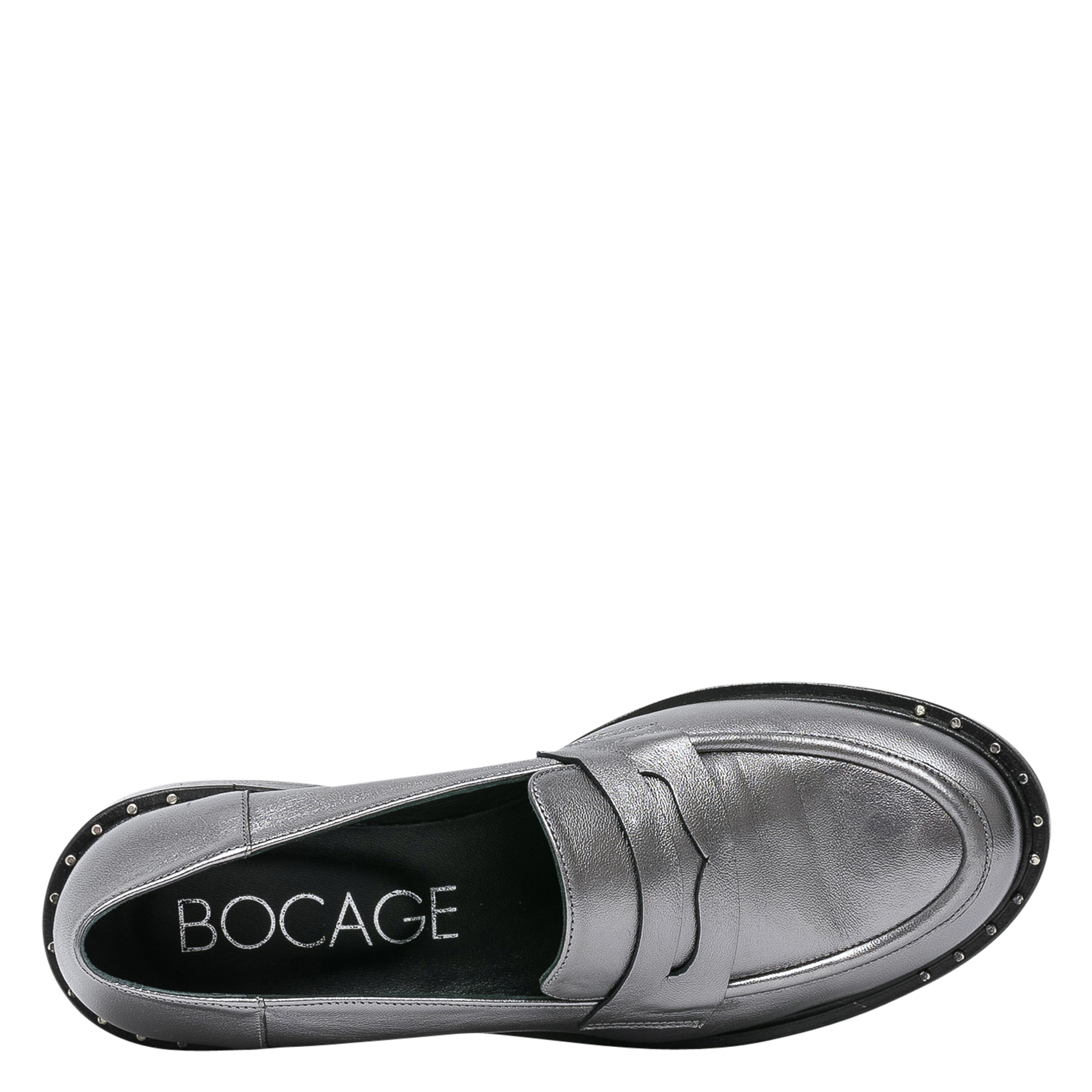 ALLY - Mocassins en cuir | Argent
