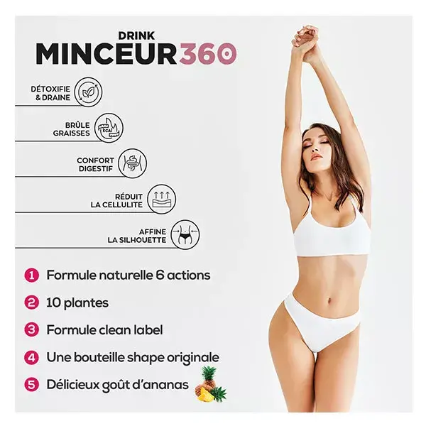 Bebida Eafit Slimming 360 - Drenante e Queima Gordura - 500 ml - Sabor Abacaxi