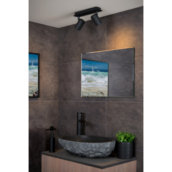 Lucide badkamer duospot Lennert IP44 zwart