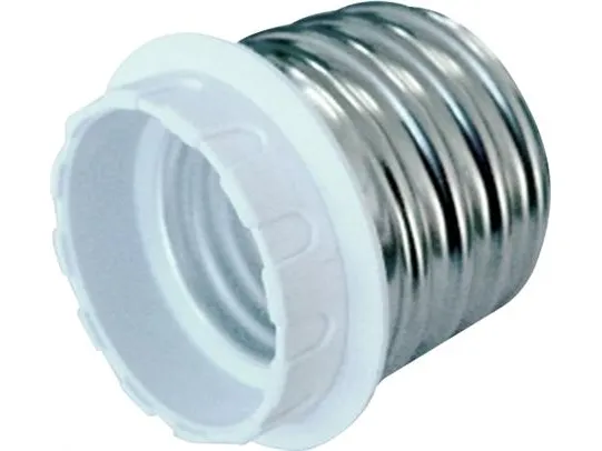 Adapter fra sokkel E40 til E27 Plast/Stål Maks. 60W glødelampe