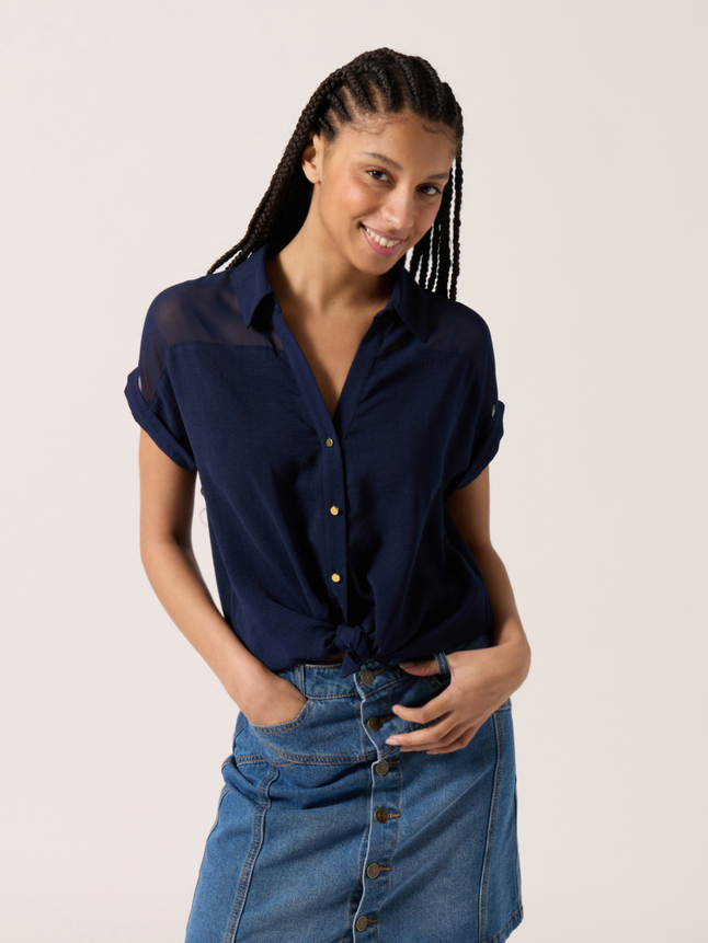 Chemise détail transparence