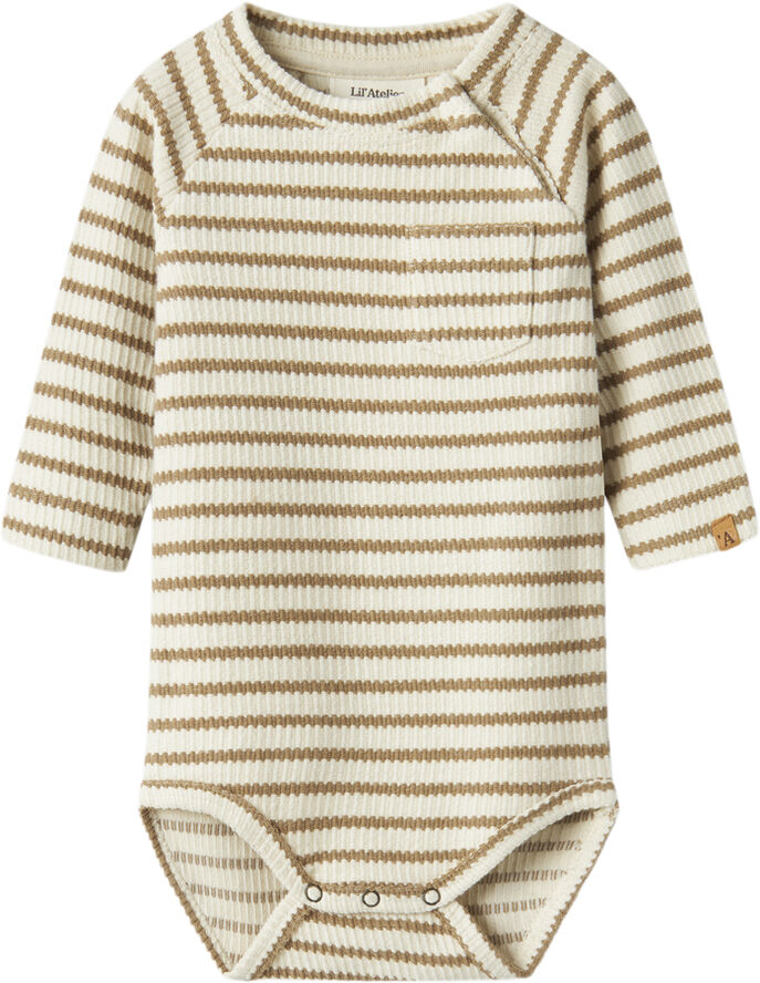 Lil' Atelier NBMTADEO LS BODY LIL Turtledove/petrified oak