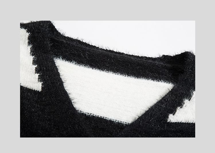 Yelmenor - Gestreept vest met V-hals