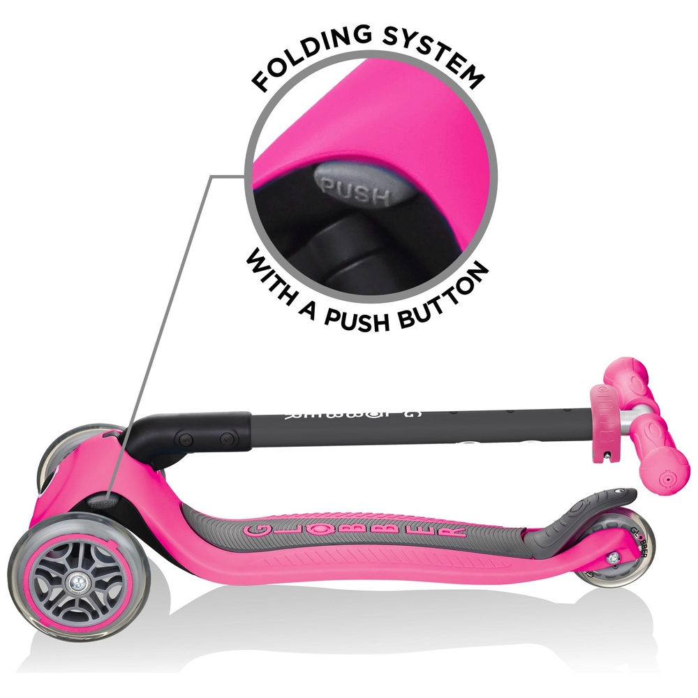 Globber GO UP FOLDABLE PLUS Tiefrosa Scooter