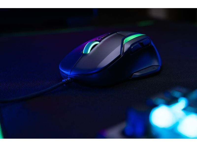 Turtle Beach Gaming-Maus Kone II Schwarz Gaming-Maus mit hochpräzisem Sensor, ergonomischem Design und anpassbaren Tasten für ultimative Kontrolle und Komfort