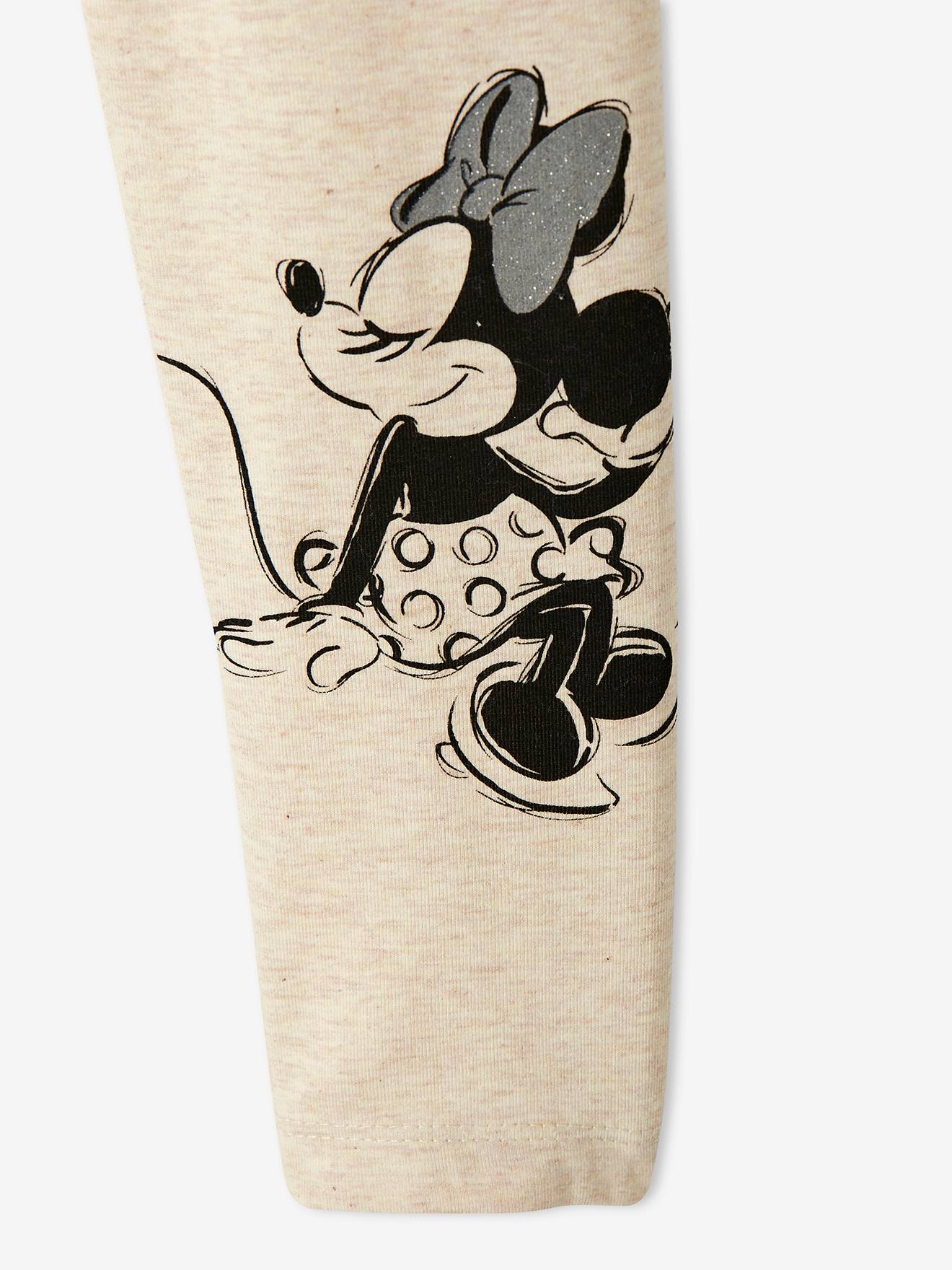 Leggings lisas DS® Minnie bege claro com estampas