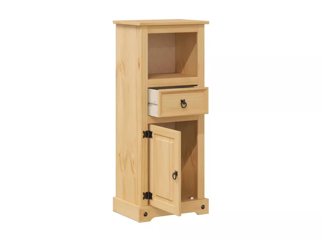 Armoire de salle de bain Corona 45x33x110 cm bois de pin massif