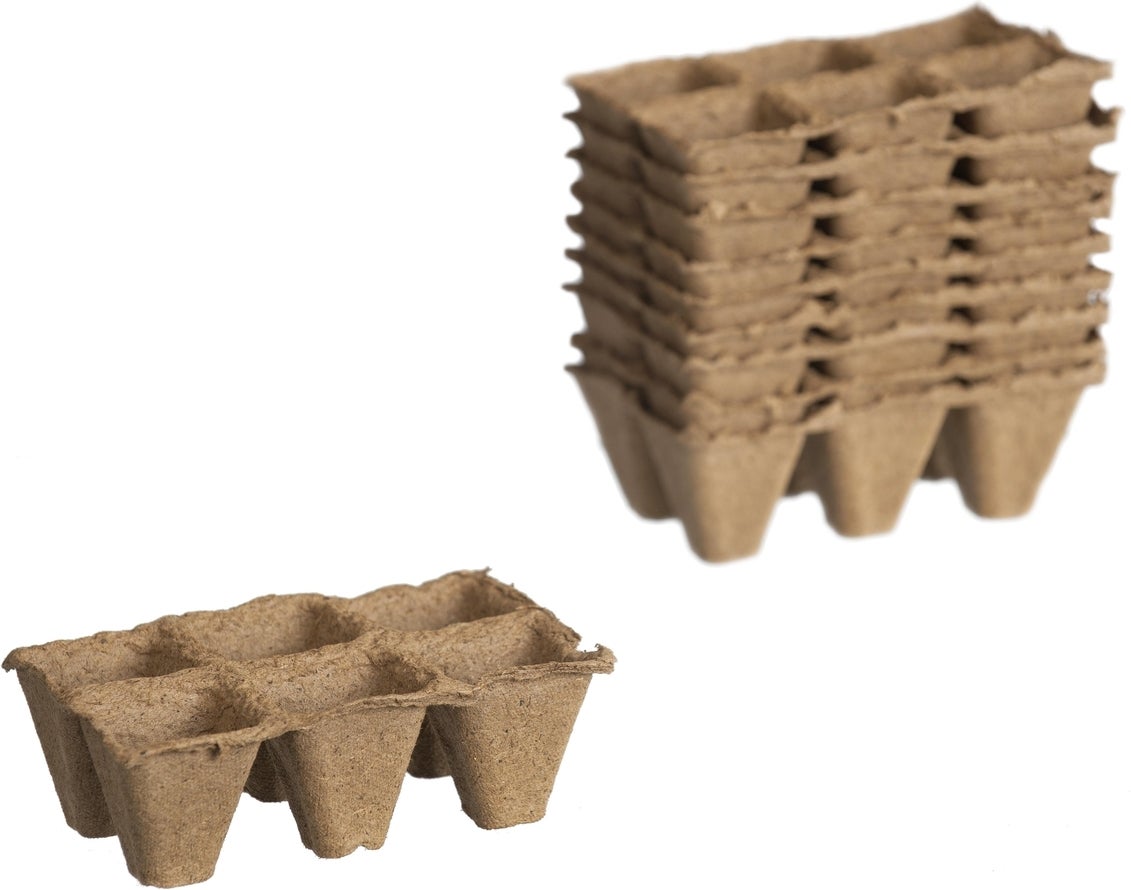Nature kweekpottrays 5 x 5 x 5 cm 10 trays van 6 stuks