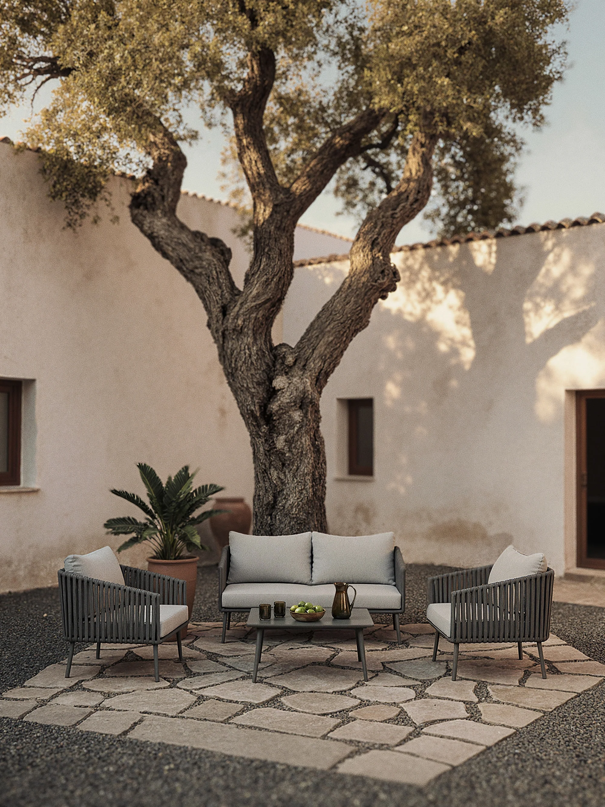 Tuin loungeset Malo, 4-delig