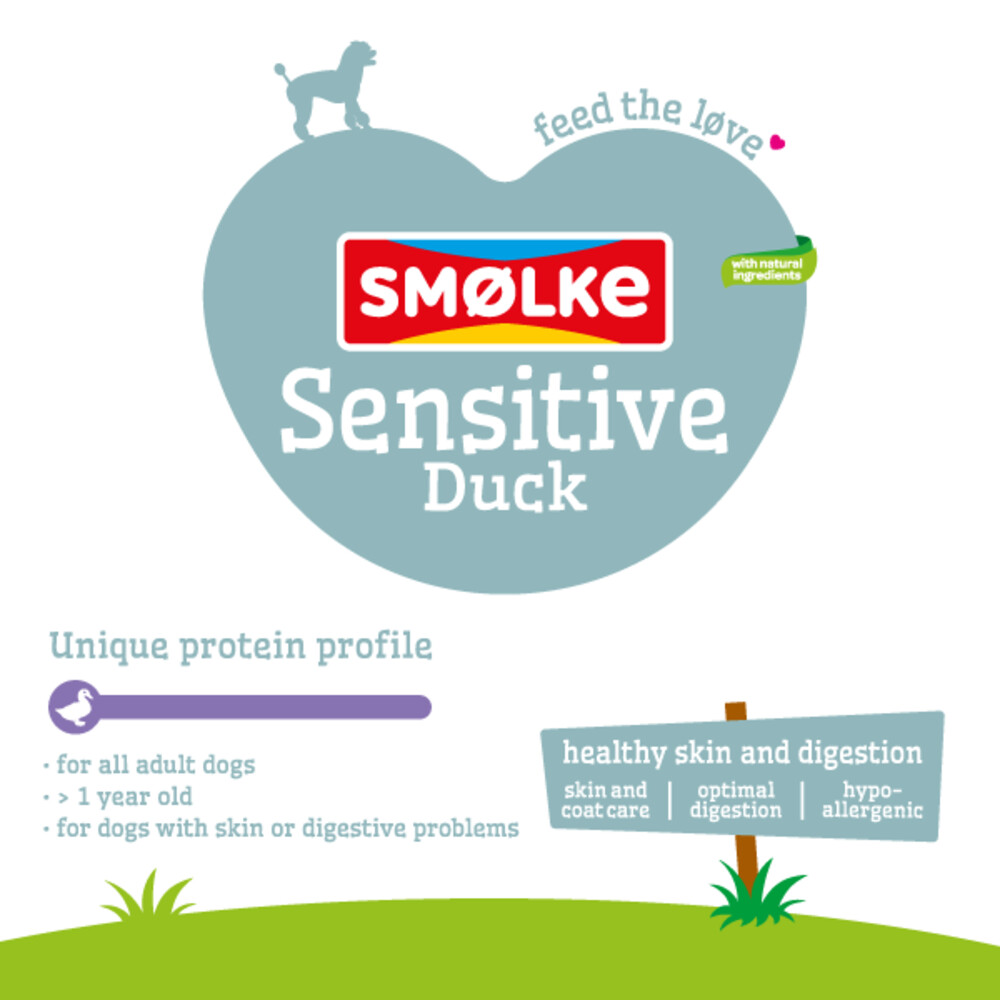 Smolke Hondenvoer Sensitive Eend12 kg