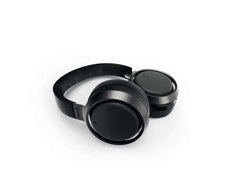 Philips Fidelio L3 - Hovedtelefoner med mik. - fuld størrelse - Bluetooth - trådløs, kablet - aktiv støjfjerning - 3,5 mm jackstik - matmørk satin-ørekopper, sort pandebånd
