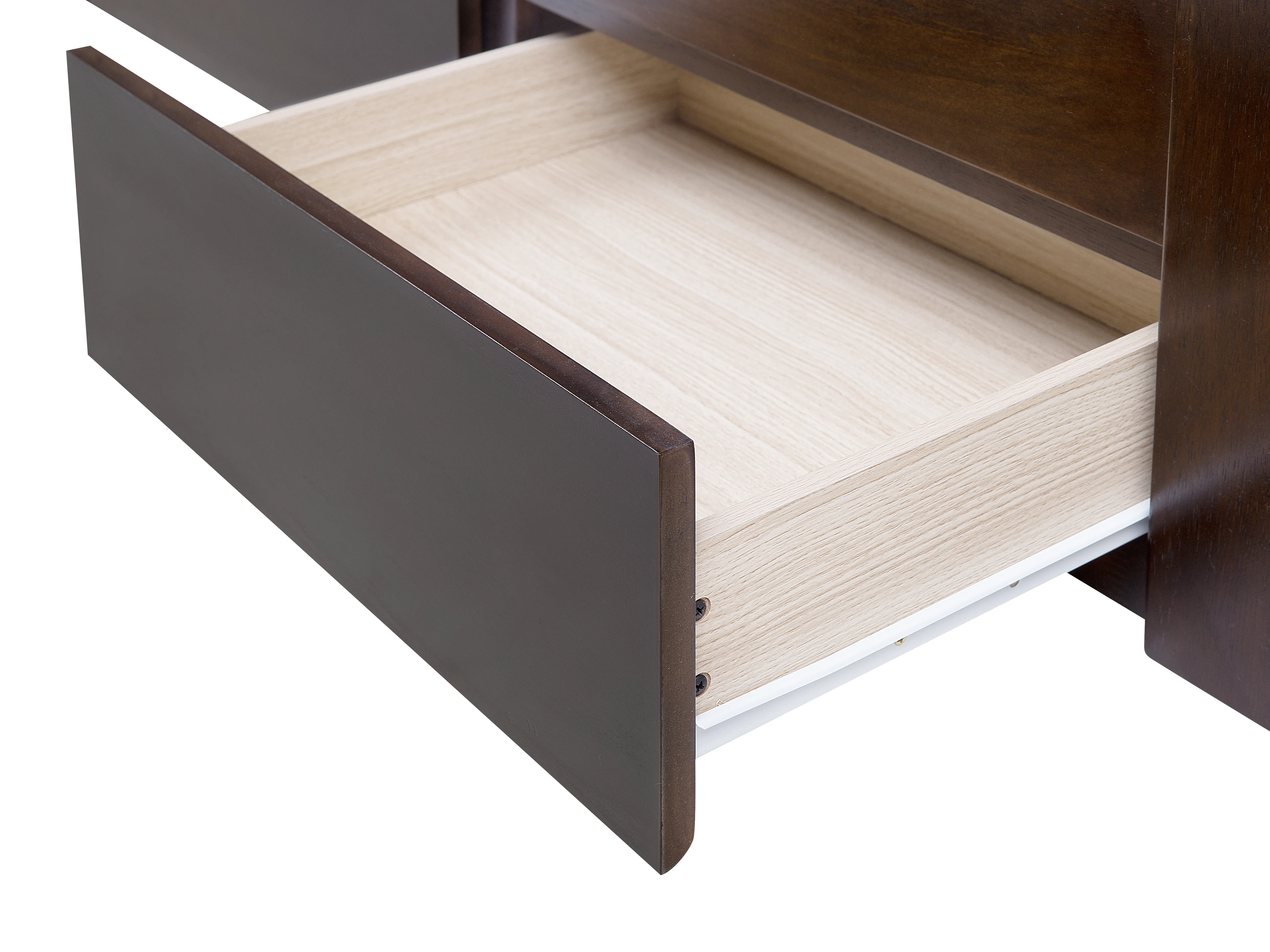 Bed met opbergladen Hout CAHORS 90 x 200 cm Donkerbruin
