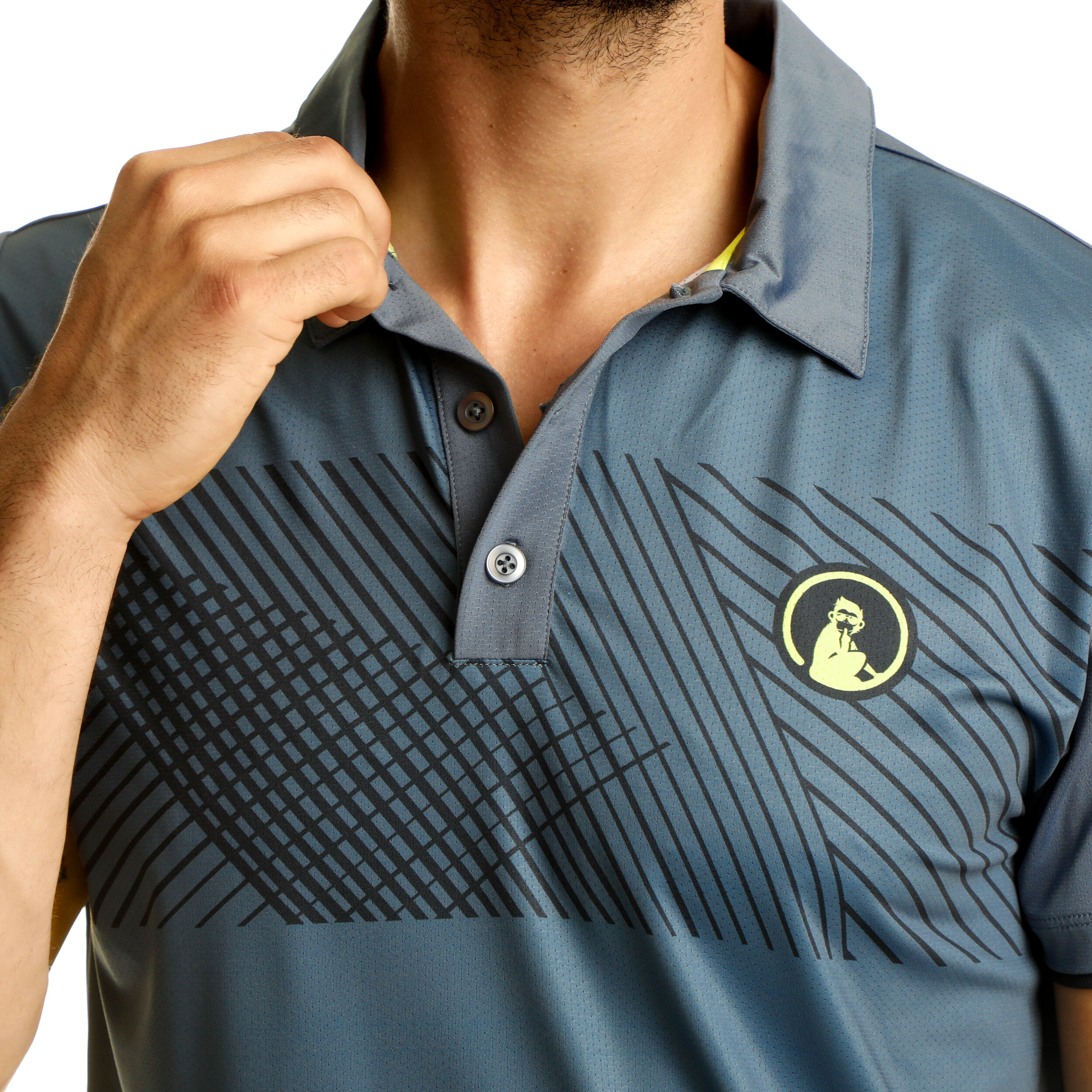 Quiet Please Perspectives Tournament Polo Hommes - Bleu