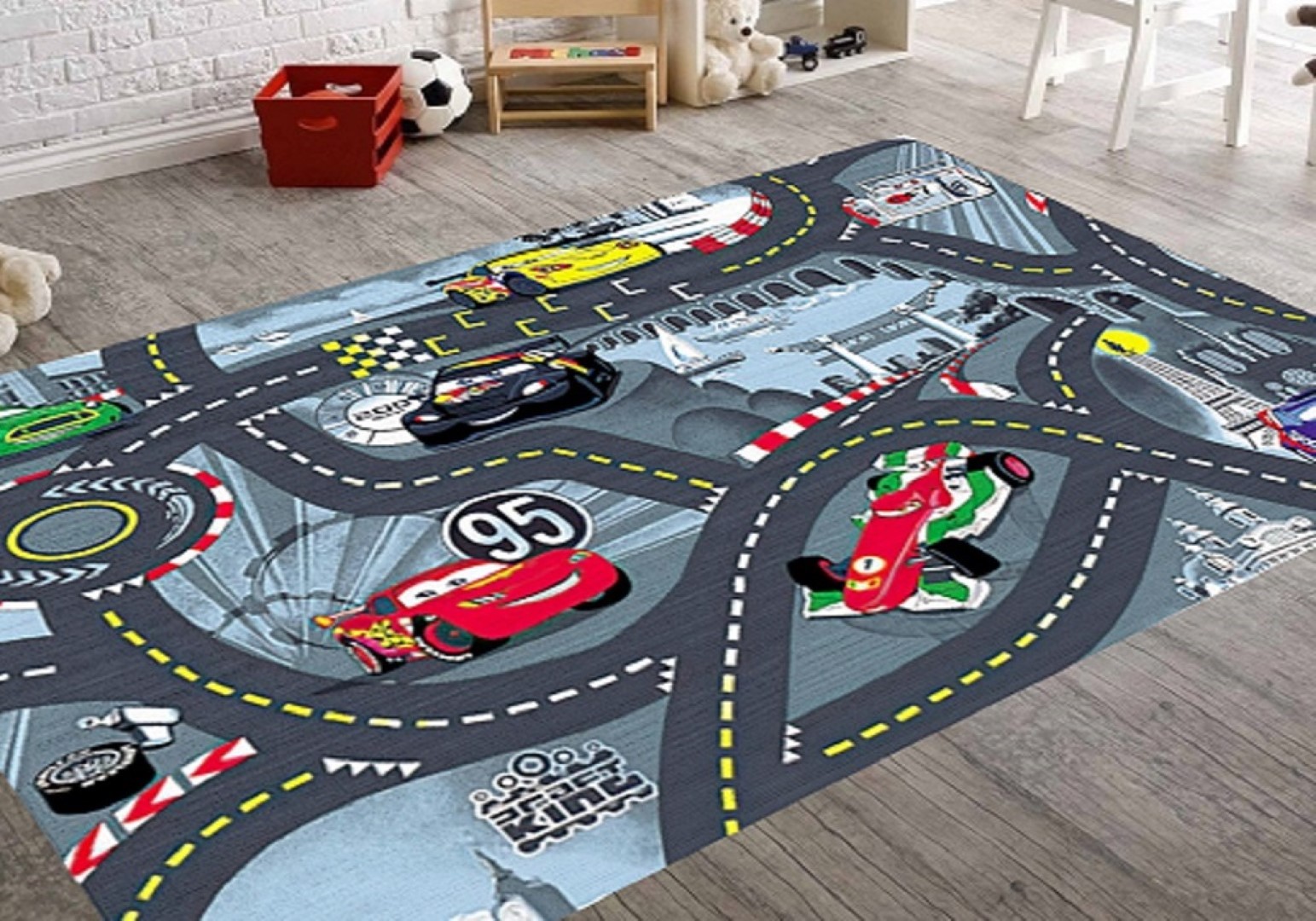 Mani Textile TPS_CIRC_00 - Tapis Enfant Circuit de Voiture