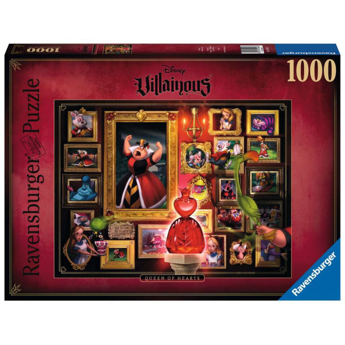Puzzle : 1000 pièces - La Reine de Coeur - Villainous