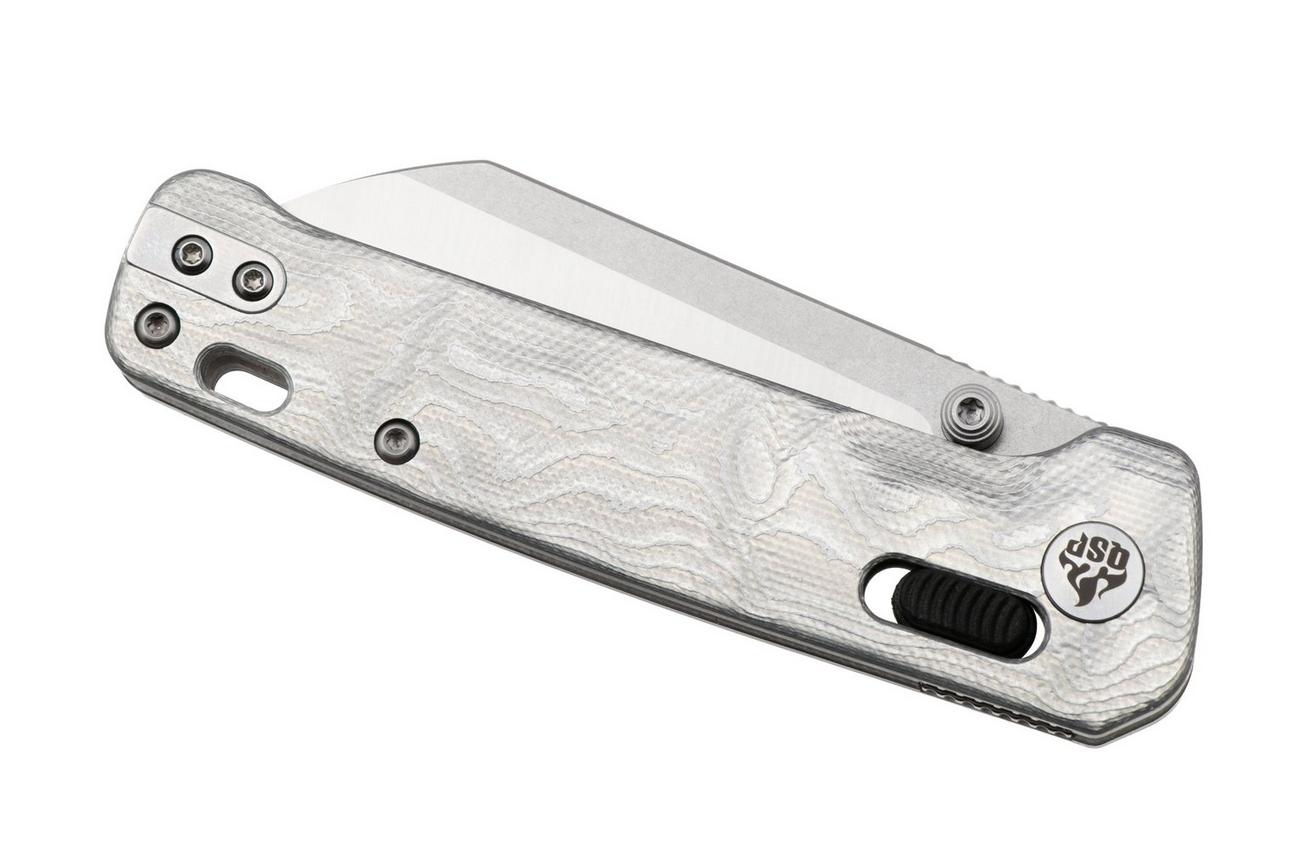 QSP Knife Penguin Glyde QS130GL-G1 Two-Tone 14C28N, Aluminium Foil G10, zakmes