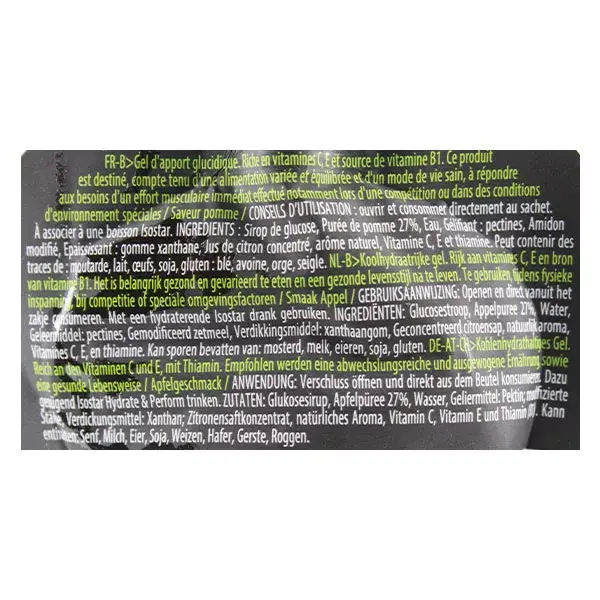 Isostar Fruit Energy Gel Actifood Maçã Sachê 90g