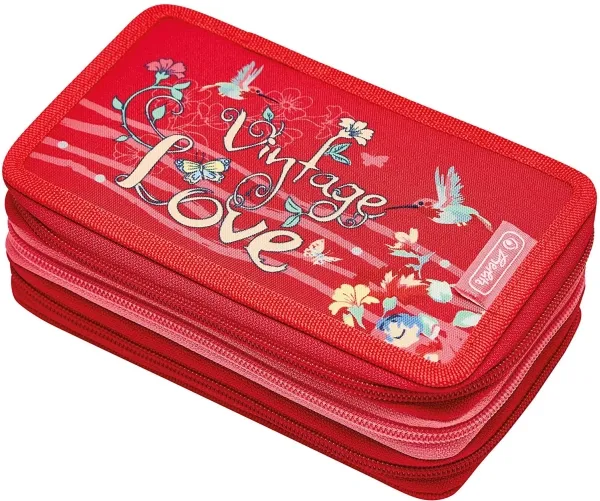 Herlitz TriCase - Blyantetui - 31 dele - polyester - Vintage Love