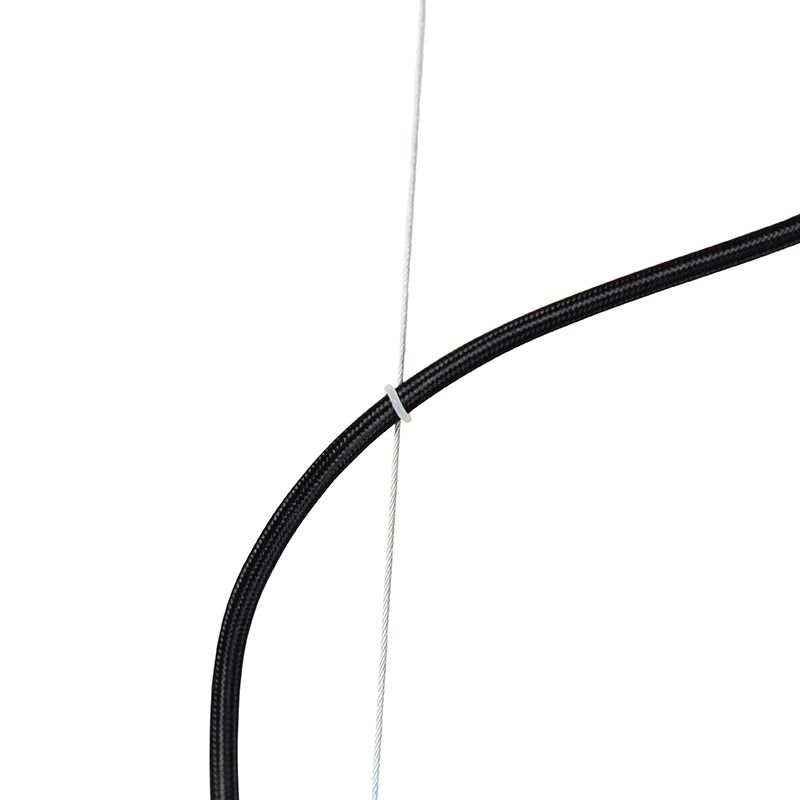 Industriële hanglamp zwart met gaas 4-lichts - Cage Rack
