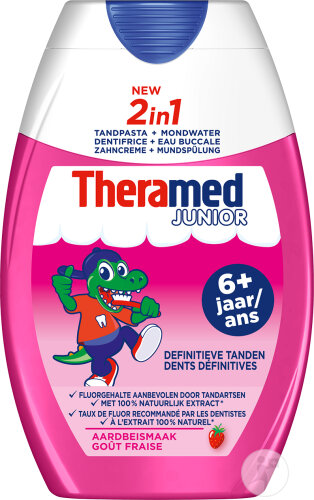 Theramed Junior 2en1 Dentifrice +6 Ans Fraise 75ml