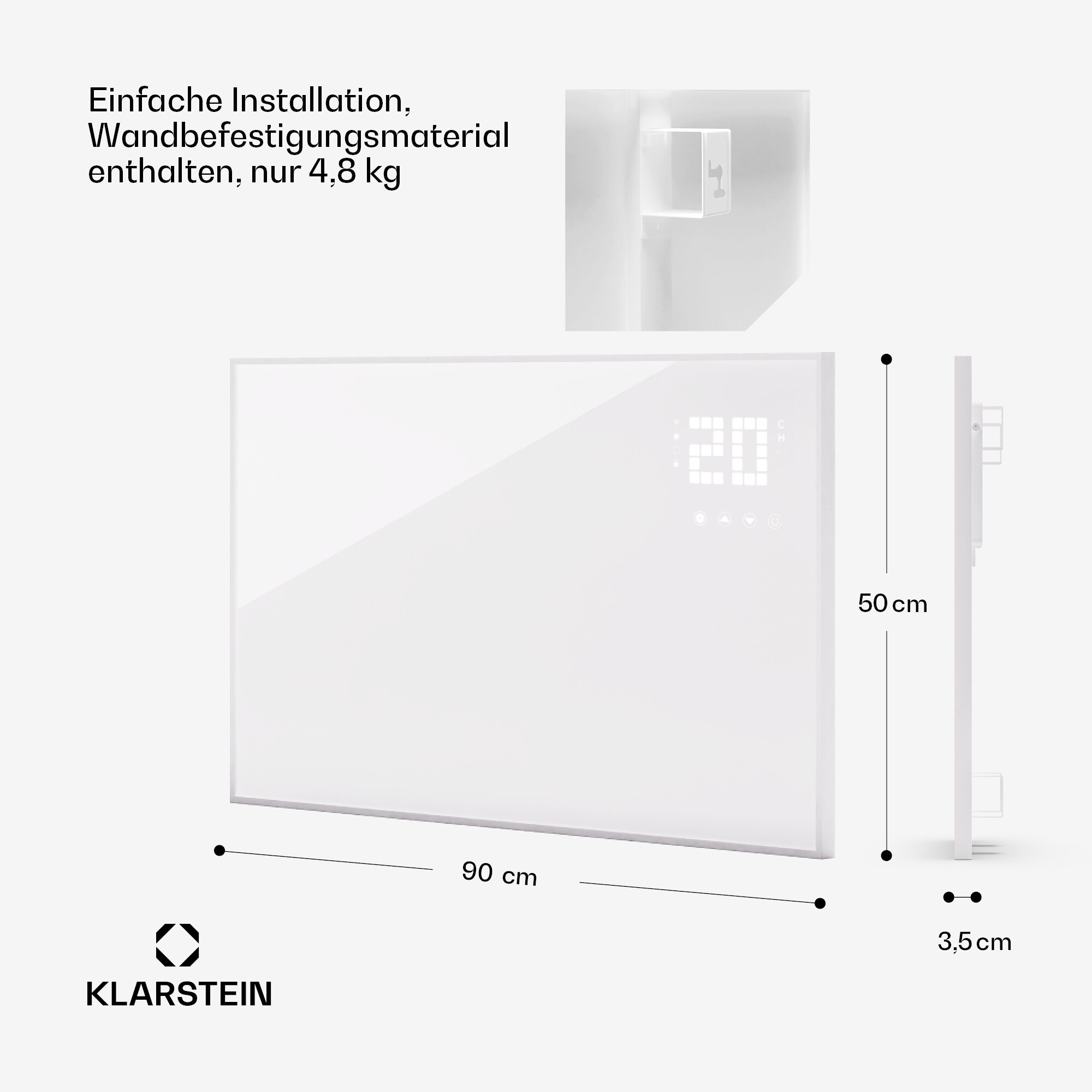 Wonderwall Smart Bornholm Infrarotheizung 100x55cm App 480W