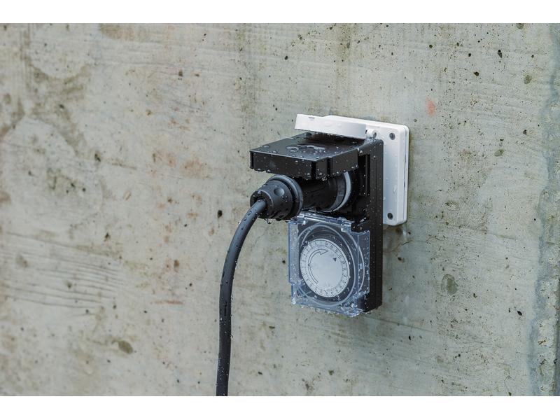 Max Hauri Zeitschaltuhr IP55 24 h Mechanisch Zeitschaltuhr für die Zwischenstecker-Montage