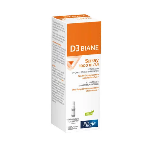 D3 BIANE  Spray 1000 UI Pileje - Vitamine D - Flacon Spray sublingual - 20 ml
