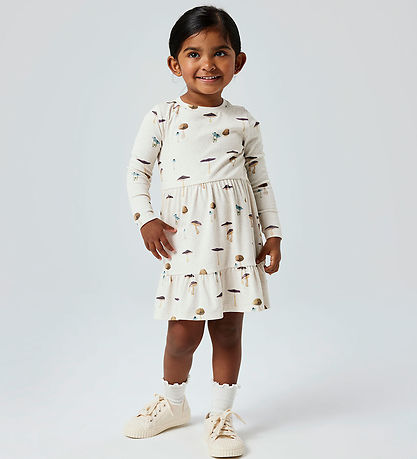 Name It Kleid - NmfNatasja - Peyote Melange m. Pilze