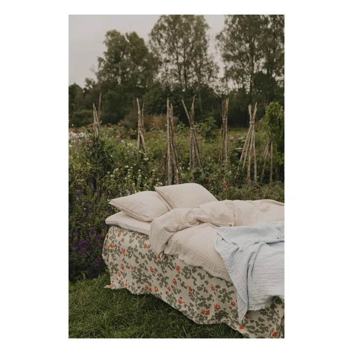 garbo&friends Housse de couette Gingham Sky | Bleu ciel