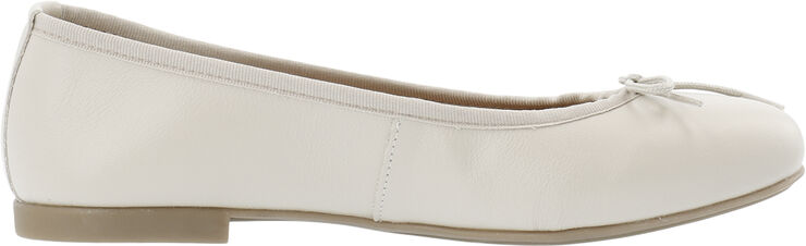Cashott CASELVIRA Ballerina Smooth Leather Ivory
