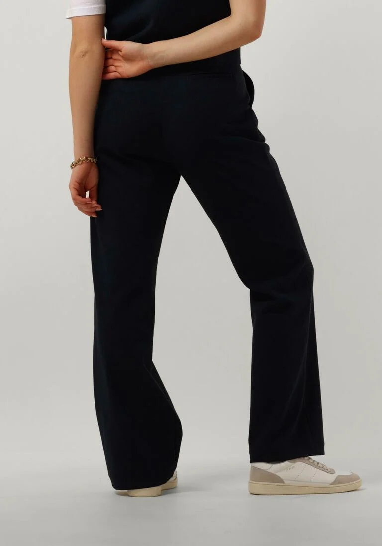 RUBY TUESDAY donkerblauwe ruby tuesday wijde broek relena straight leg pants with zipper at side