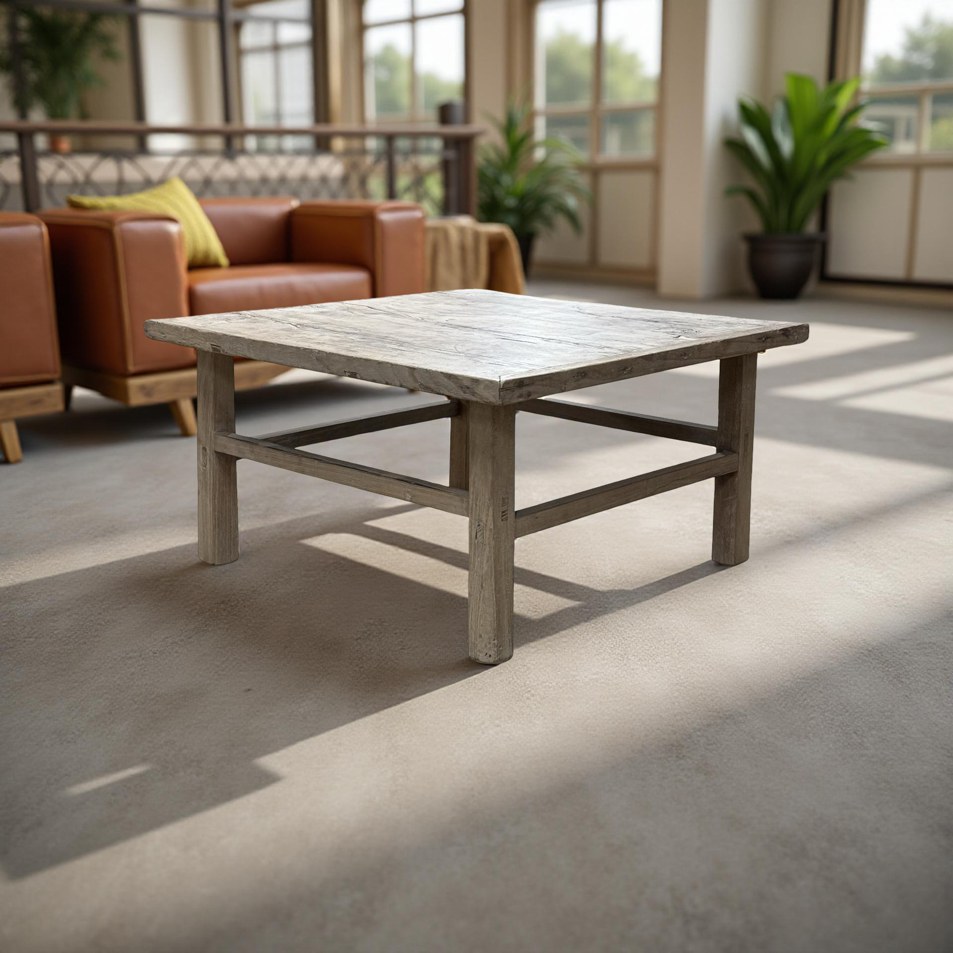 Salontafel vierkant naturel uniek