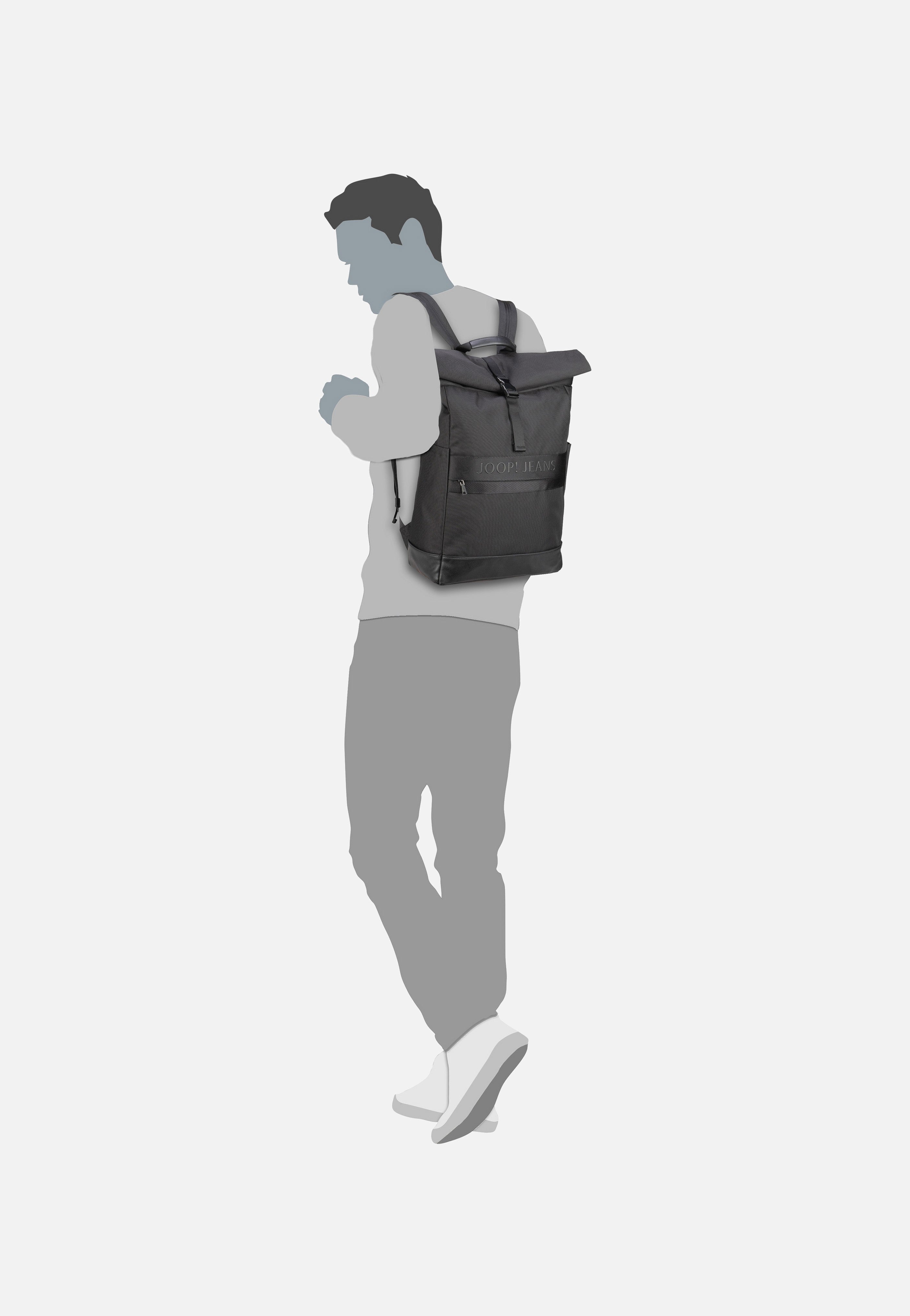 Modica Jaron LVF Black - Rolltop Rucksack