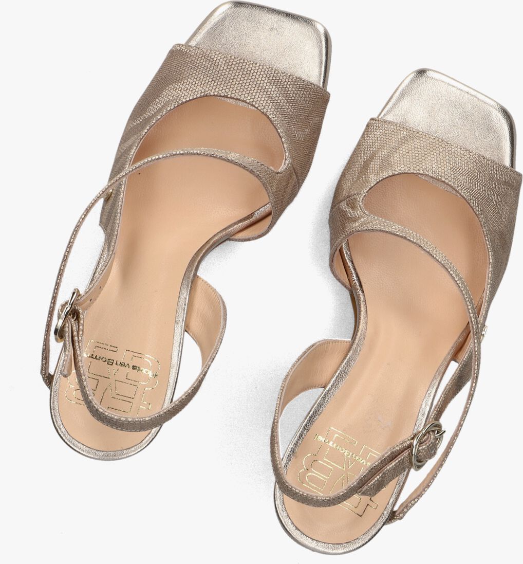 goudkleurig floris van bommel sandalen met hak sfw-90065 tami