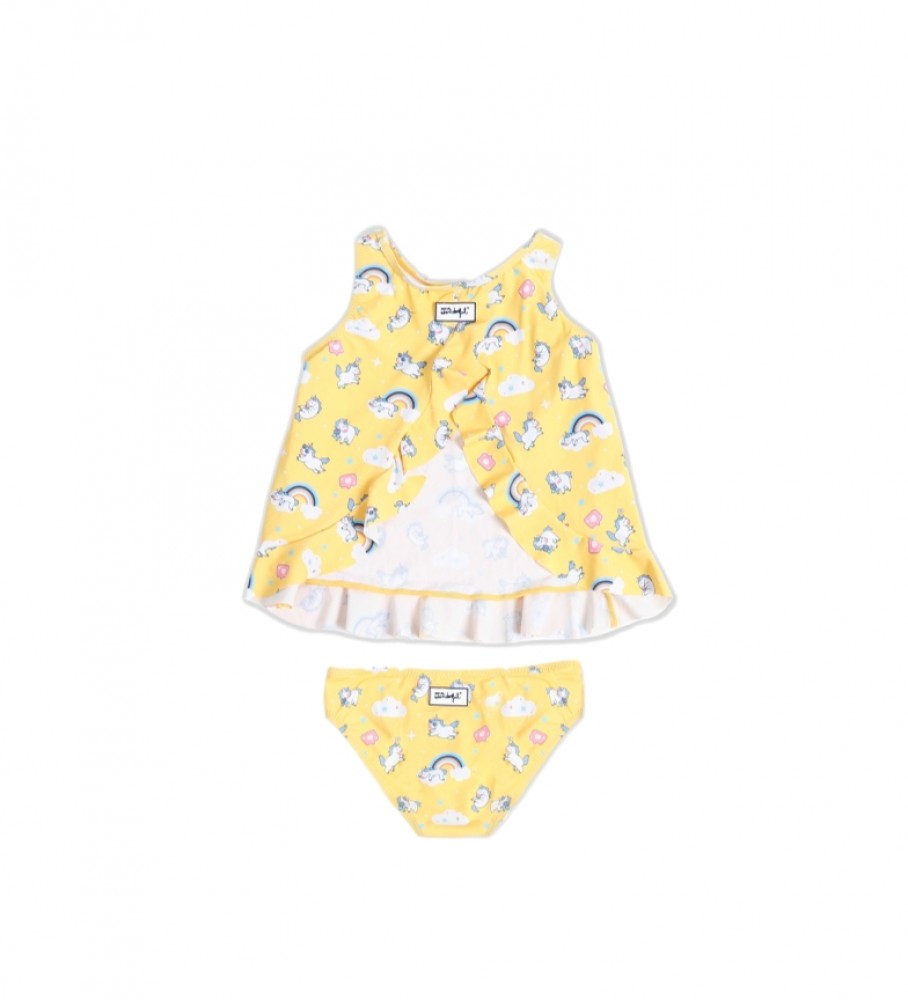 Camiseta Aznar Innova Bikini Unicórnios para Meninas Amarela