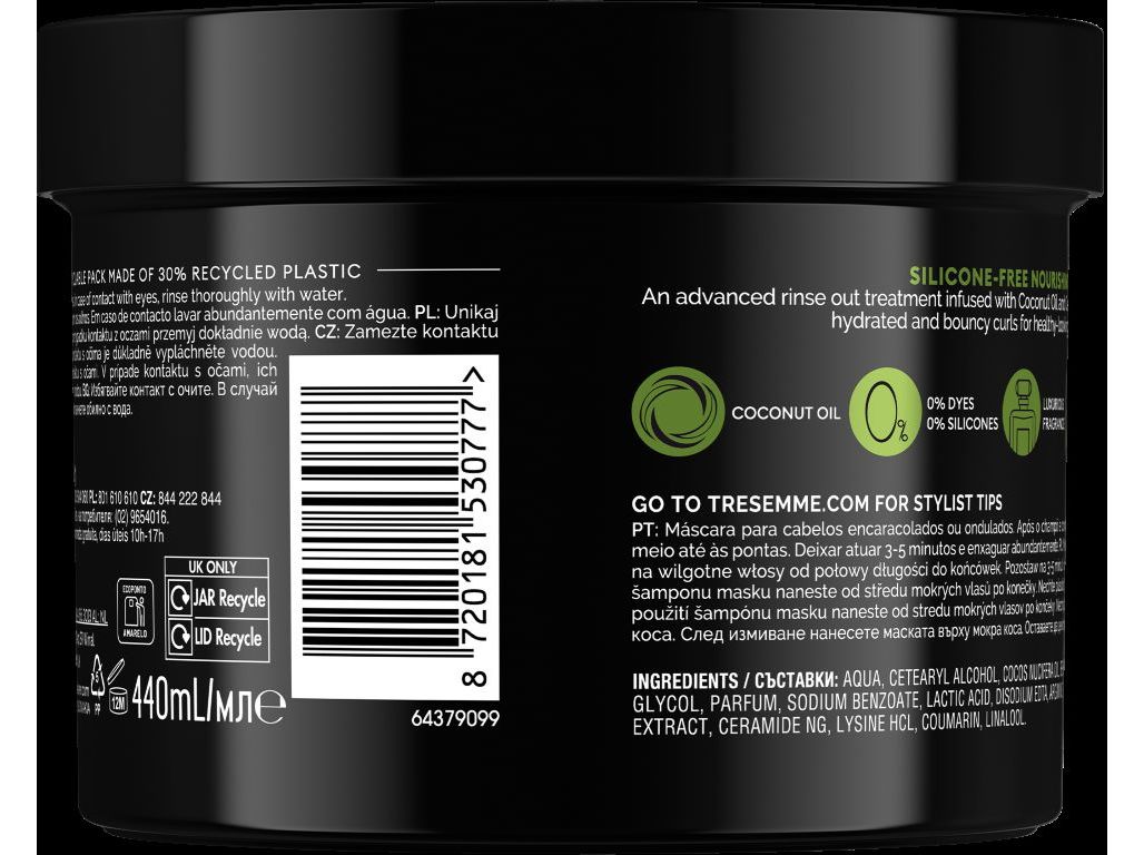 MÁSCARA TRESEMMÉ FLAWLESS CURLS 440 ML