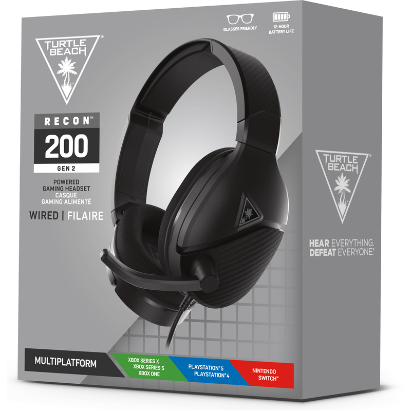 Turtle Beach Recon 200 Headset, mit Kabel, schwarz
