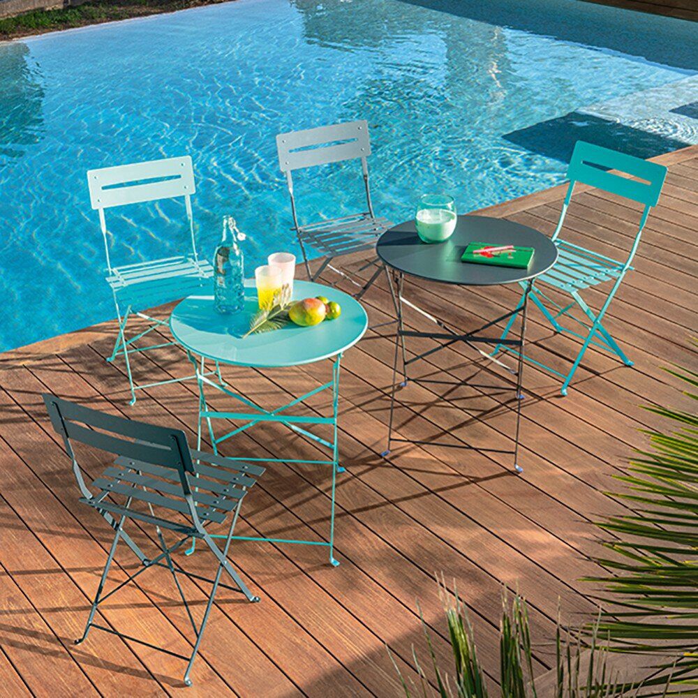 Chaise de jardin pliante RIO gris