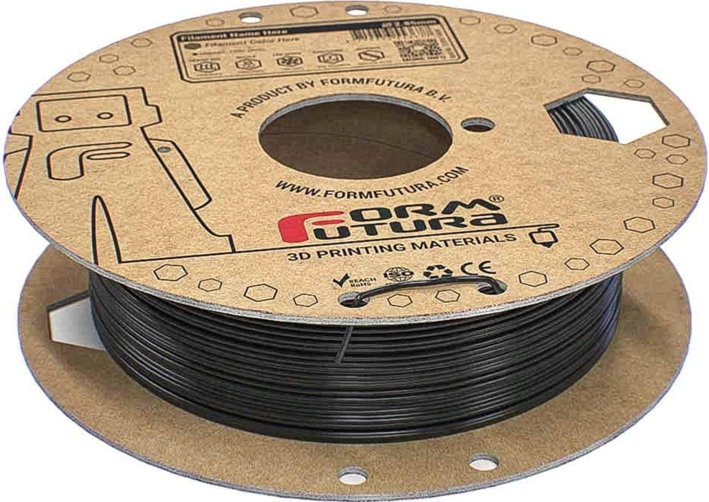 FormFutura  FlexiFil TPC 40D Black, 1,75 mm / 500 g    Flexibles TPC Filament mit Shore Härte 40D