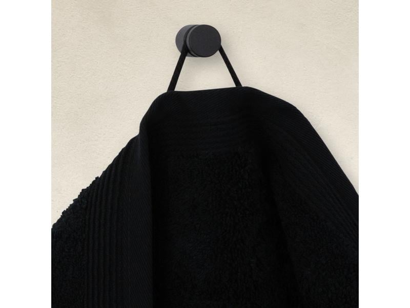 Möve Handtuch Superwuschel 50 x 100 cm, Schwarz Saugstarkes Frotteetuch mit Biesenbordüre