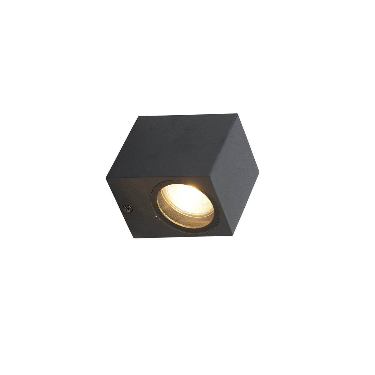 Set van 3 smart wandlampen zwart GU10 50mm IP44 - Baleno