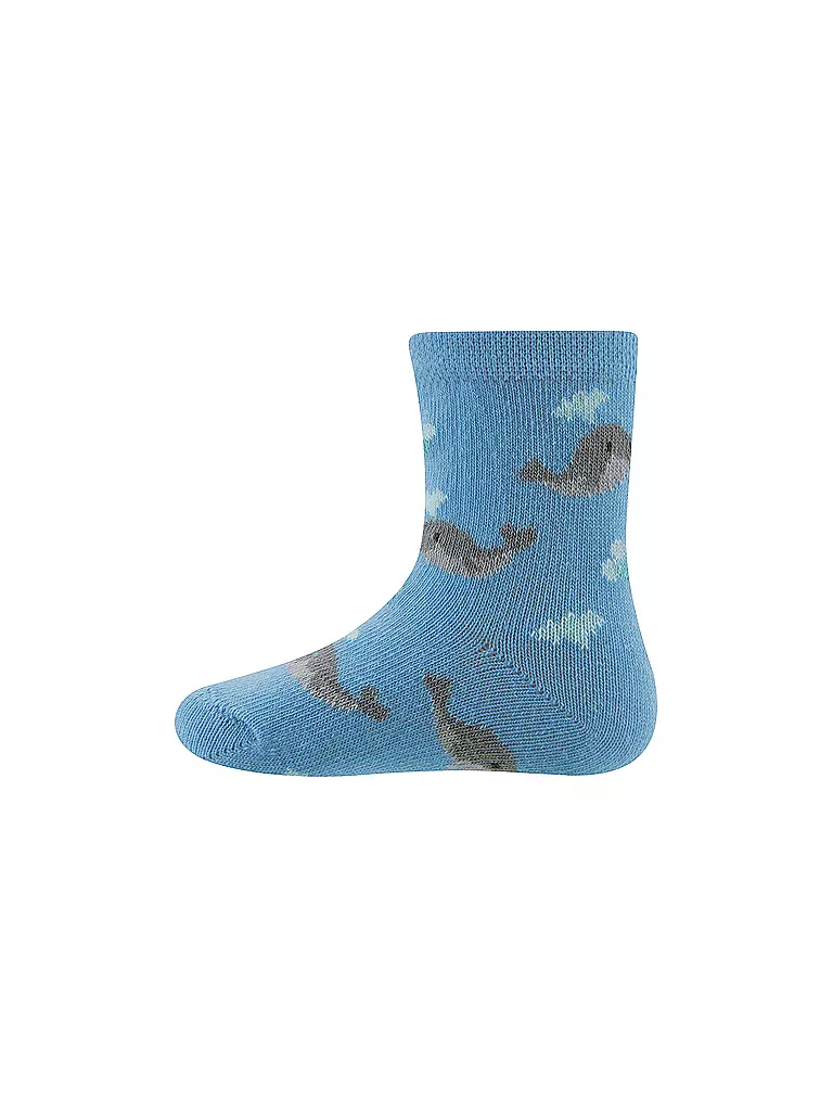 EWERS Baby Socken 2er Pkg h.blau hellblau