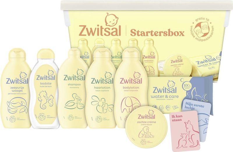 Zwitsal - Baby Startersbox - 7-delig - Hypoallergeen - pH-huidneutraal - Dermatologisch Getest