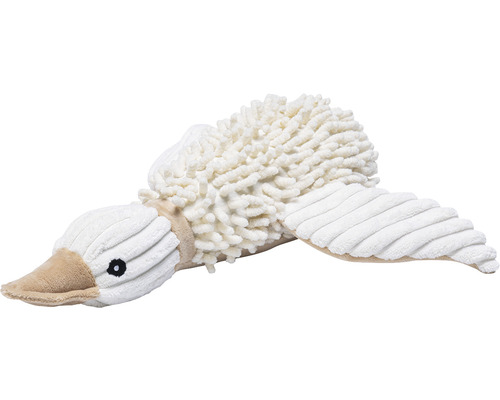 Beeztees Eco Toy Eend Jago Hondenspeelgoed, 33 x 33 x 9 cm, wit, 100% gerecycled materiaal